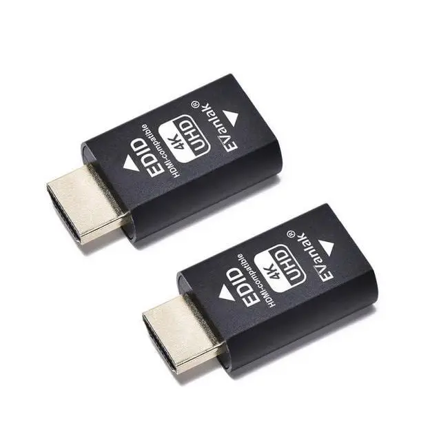 Alt view image 2 of 5 - EVanlak 3rd Generrtion Hdmi Edid Emulator Passthrough Eliminated Emulator Adapter Work with Mac Thunderbolt to HDMI Switches/Extender/AV Receiver/Video Splitters 4k- 3840x2160@60Hz-2pack