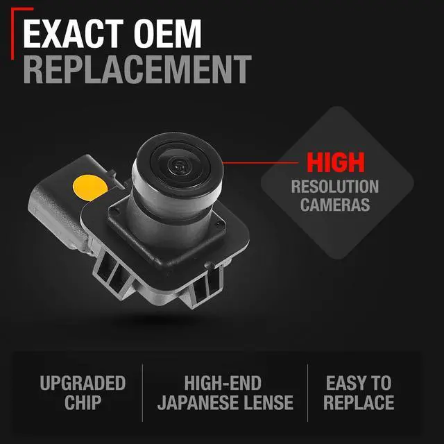 Alt view image 2 of 5 - Rear View Backup Camera - Compatible with 2013-2019 Ford Flex - Reverse Park Assist Camera Replacement - OEM GA8Z-19G490-A, DA8Z-19G490-C, DA8Z-19G490-A, EA8Z-19G490-A, 592-006