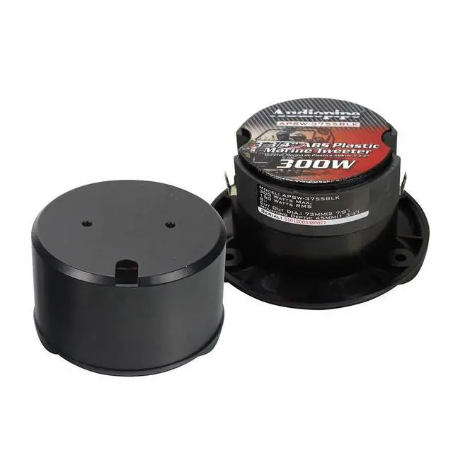Alt view image 3 of 3 - Audiopipe APSW3755BK 3.75 Abs Plastic Marine Tweeter - 300 Watts 8ohm - Sold Individually
