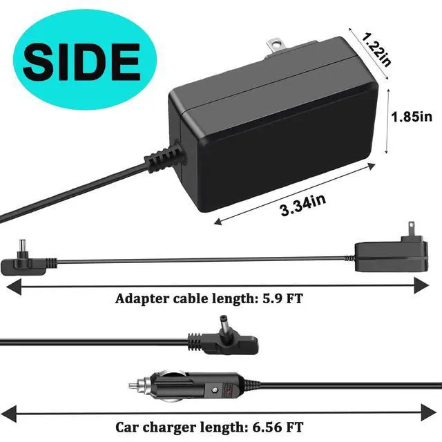 Alt view image 3 of 5 - 12V Charger Kit for the Shark FlexBreeze Outdoor Fan, Compatible with FA222, FA222WH, FA302, and FA302WH Adapter Cables. Includes a Portable 12V car Charger Cable.