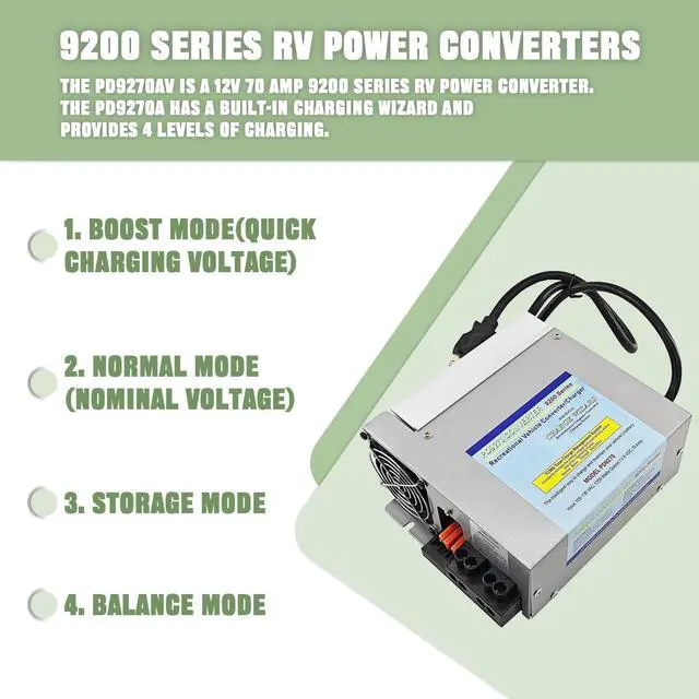 Alt view image 2 of 5 - PD9270 RV Power Converter/Inverter/Charger 12V 70 Amp Compatible with Progressive Dynamics 9200 Series
