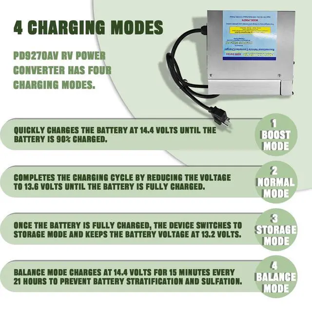 Alt view image 4 of 5 - PD9270 RV Power Converter/Inverter/Charger 12V 70 Amp Compatible with Progressive Dynamics 9200 Series