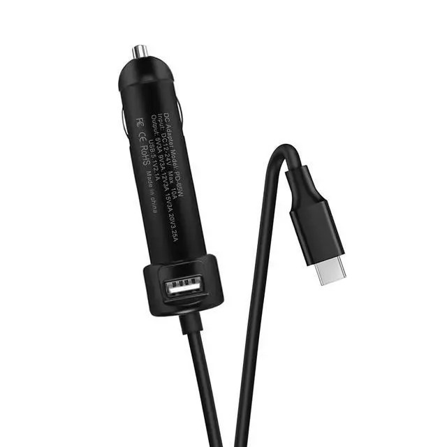 Alt view image 2 of 5 - FLGAN USB C PD Car Charger for Dell 65 Watt Auto Air Adapter Dell Latitude 5420 5520 5430 7320 5430 5320 7420 7520 7400 9420 9520 Inspiron 14 7490 P137G HA65NM170