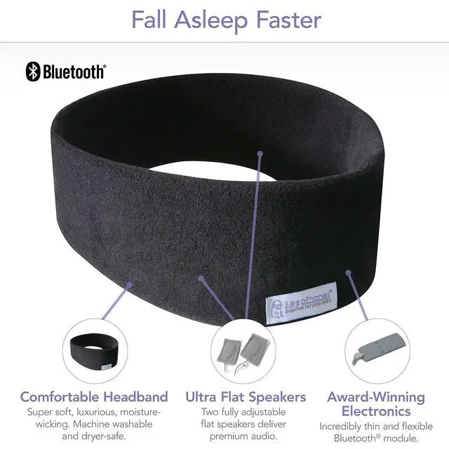 Alt view image 4 of 5 - SleepPhones Wireless Sleep Headphones by AcousticSheep V8 ^^ 24-Hour Battery ^^ Original and Most Comfortable Bluetooth Headphones for Sleeping (Small, Quiet Lavender Fleece)