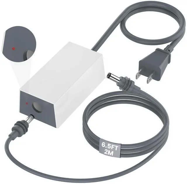 Main image of Starlink Mini Power Supply & Accessories, Official Replacement 60W AC Adapter with 5.5FT Power Cord & 6.5FT Detachable DC Cable with LED Light Indicator for Starlink Mini Dish