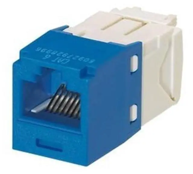 Main image of Panduit CJ688TGBU Mini-Com TX6 Plus Giga-Channel Cat6 Jack, Blue, Box of 50