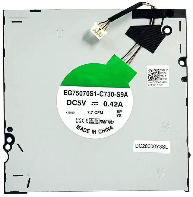 Alt view image 5 of 5 - New Cooling Fans for DELL Precision 7670 M7670 7680 A1000 A2000 Graphics Card Series EG75070V1-C730-S9A CN-0DV704 DC28000Y3SL DC5V 0.42A Fan