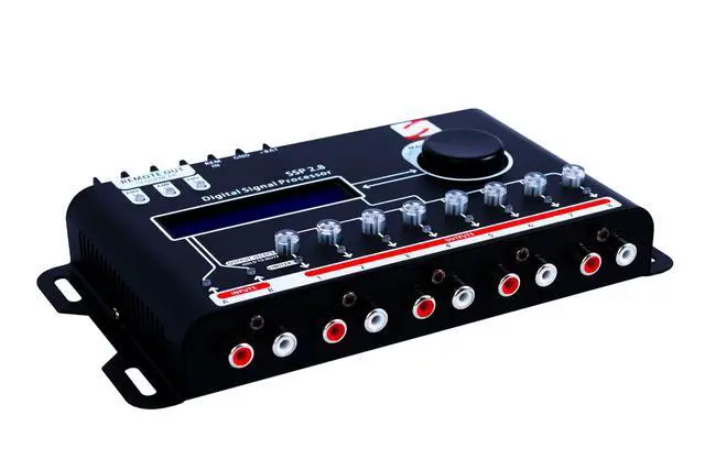 Alt view image 4 of 5 - SSP 2.8 Digital Signal Processor & Equalizer 15-Band Graphic EQ, 2 Input/8 Output, 12 Presets, Built-in Crossover for Car Audio Enhancement