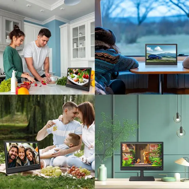 Alt view image 4 of 5 - Feihe 14 inch Small Kitchen TVDigital ATSC Tuner, HDMI/USB/TF/Headphone Ports, Remote Control for Kitchen/Bedroom/RV