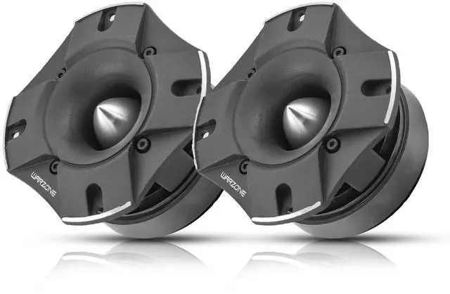 Main image of Warzone 2X WZ80TW 4.81-Inch Super Tweeter Speaker, 4 Ohm, 3600W Total Max Power, 103dB Sensitivity, Titanium Diaphragm, CCAW Voice Coil for Pro Car Audio (Pair)