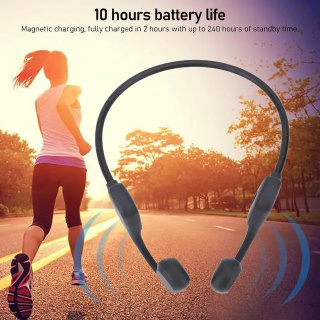 Alt view image 3 of 5 - Yunseity Bone Conduction Headphones, IPX5 Water Proof Swimming Headphones with 240 Hours Standby, Bluetooth 5.3 Open Ear Sports Headset with Microphone for Swimming Running Fitness