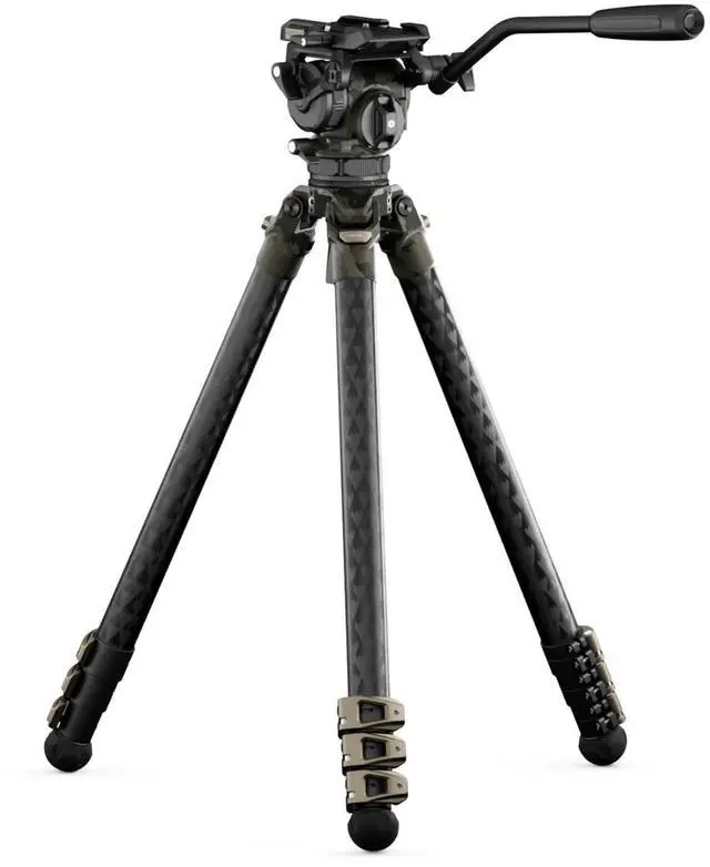 Main image of Tilta CT08 75mm Cine Fluid Head with 3-Stage Carbon Fiber Tripod Legs - Forest Camo (8KG)