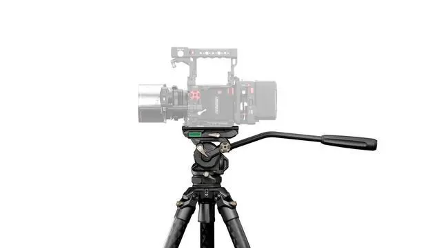 Alt view image 4 of 5 - Tilta CT08 75mm Cine Fluid Head with 3-Stage Carbon Fiber Tripod Legs - Forest Camo (8KG)