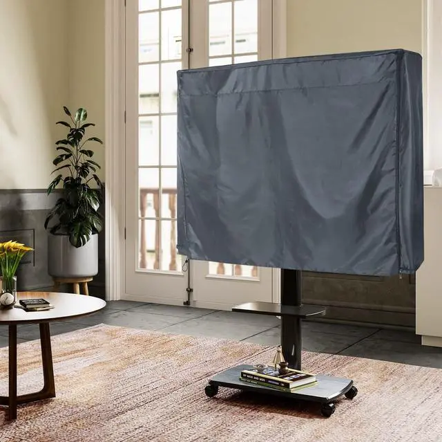 Alt view image 4 of 4 - SELUGOVE Mobile TV Stand Cover for 60-72 Inch Waterproof Moisture-proof Dust-proof TV Screen Protection Cover Grey