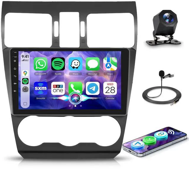 Main image of Rimoody Linux System Car Stereo for Subaru Forester 2014 2015/Subaru WRX Impreza 2012-2014 Wireless Carplay & Android Auto, 9'' IPS Touchscreen YouTube Video Vi-Link FM/RDS DSP SWC Backup Camer