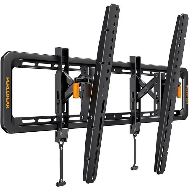 Main image of Perlegear Advanced Tilting TV Wall Mount, Pre-Assembled TV Mount for Most 42-90 inch TVs up to 150 lbs, 6-inch Arm Extension, 15 Full Tilt, Fits 24/16 Wood Studs, Max VESA 600x400mm