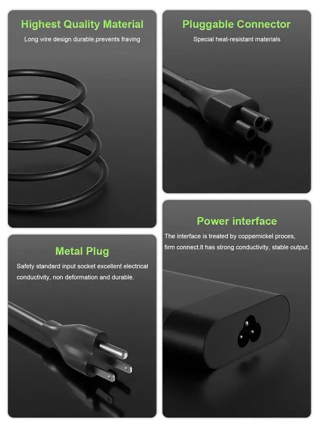 Alt view image 5 of 5 - PowerPortnerLink Slim 140W USB-C Laptop Charger Compatible with HP OMEN Transcend 14t-fb 14-fb1047nr 14-fb0097nr ZBook 8/Ultra, Spectre x360 2-in-1 16t-aa 16-aa0xxx Spectre Foldable 17 Power Adapter
