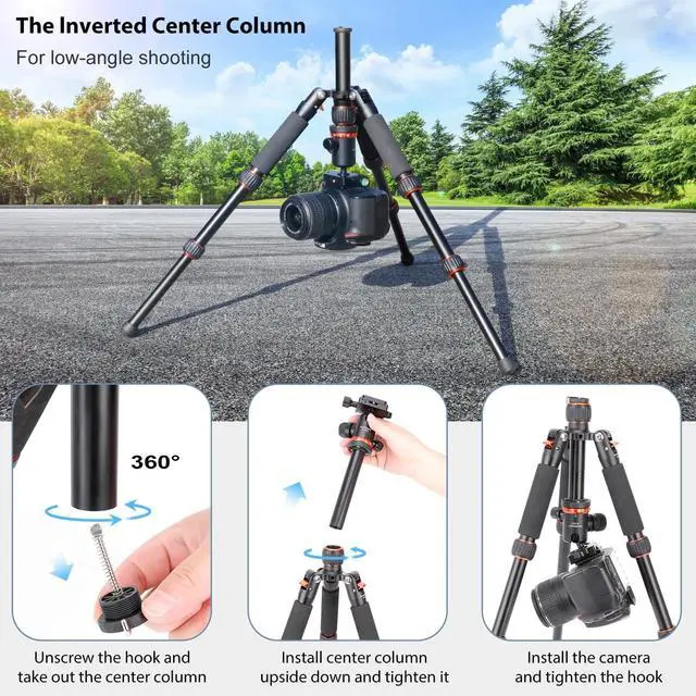 Alt view image 5 of 5 - Koolehaoda Mini Tabletop Tripod with 360 Ball Head, Aluminum Portable