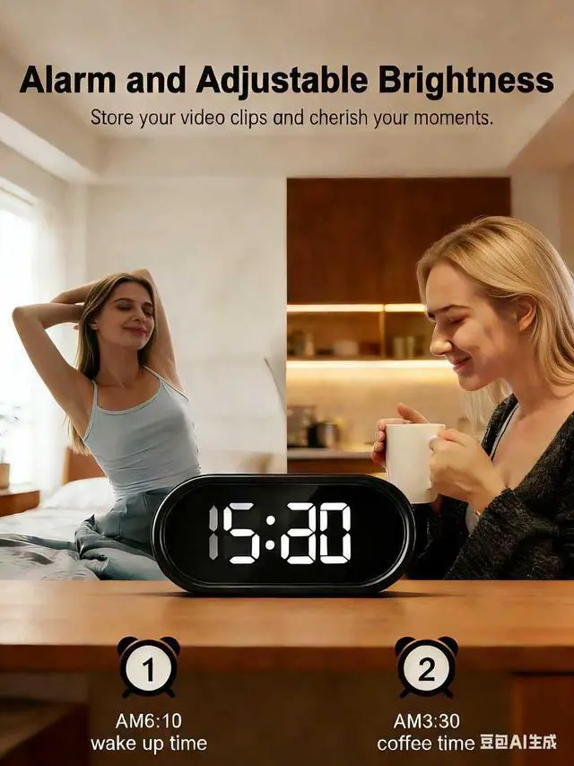 Alt view image 4 of 5 - JNWMYQFC Clock Camera - Indoor Security Camera - Indoor Security Nanny Camera for Baby Monitor, 150 Wide Angle Field of View Hidden Camera Clock, 1080P Camera for Home Security