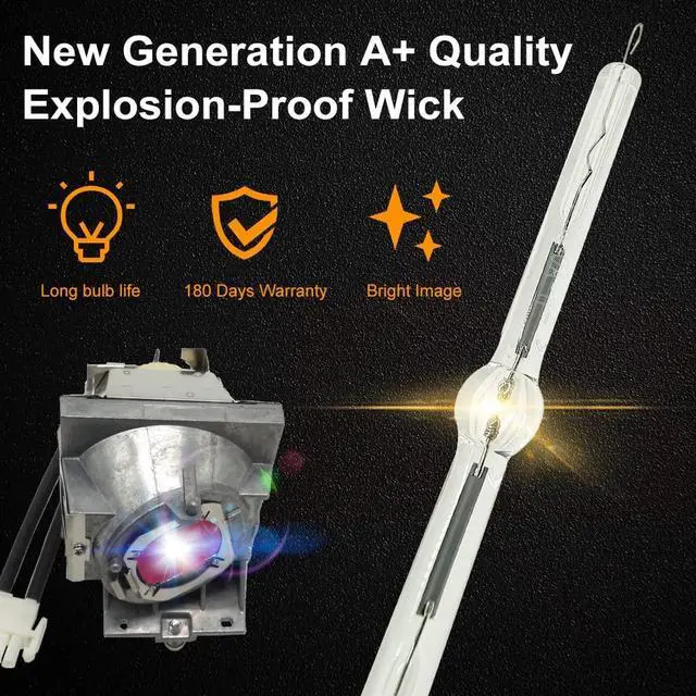 Alt view image 3 of 5 - CTLAMP A+ Quality 5J.JGE05.001 Replacement Projector Lamp Bulb with Housing Compatible with Benq MW809ST MW826ST MW550 MW605 MW605w