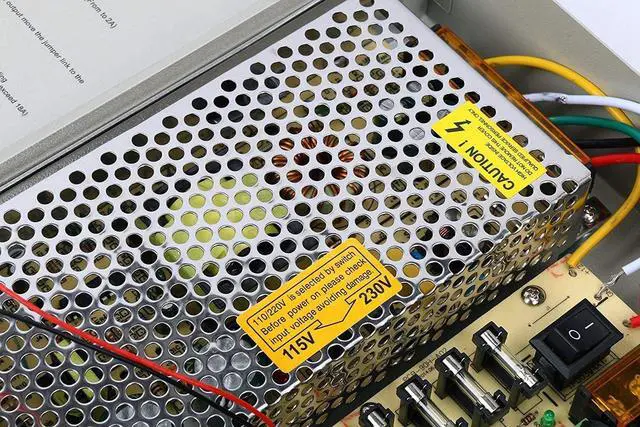 Alt view image 3 of 5 - AOMUCH 9 Output Channel CCTV Power Supply Box DC 12V 10A