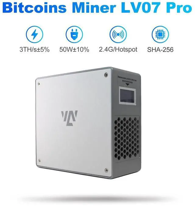 Alt view image 3 of 5 - Luckyminer LV07 Pro Bitcoin Miner, 3TH/s BM1370 ASIC, SHA-256 Algorithm, Medium Noise Mining Rig with PSU, Suitable for Living Room, Garage and Areas Far from Bedrooms