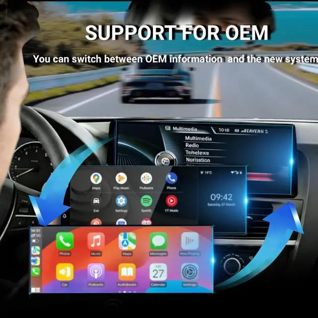 Alt view image 5 of 5 - 12.3 Inch Car Stereo Carplay Touchscreen for BMW X5 X6 2014-2016 F15 F16