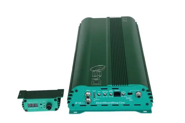 Alt view image 3 of 4 - DOWN4SOUND JP23 V1.5 Elite Teal ^^ Monoblock Amplifier - 2300W RMS, 1-Ohm Stable, Linkable for Car Audio Systems, High-Performance Bass Amplifier for 2000W Subwoofer Setup