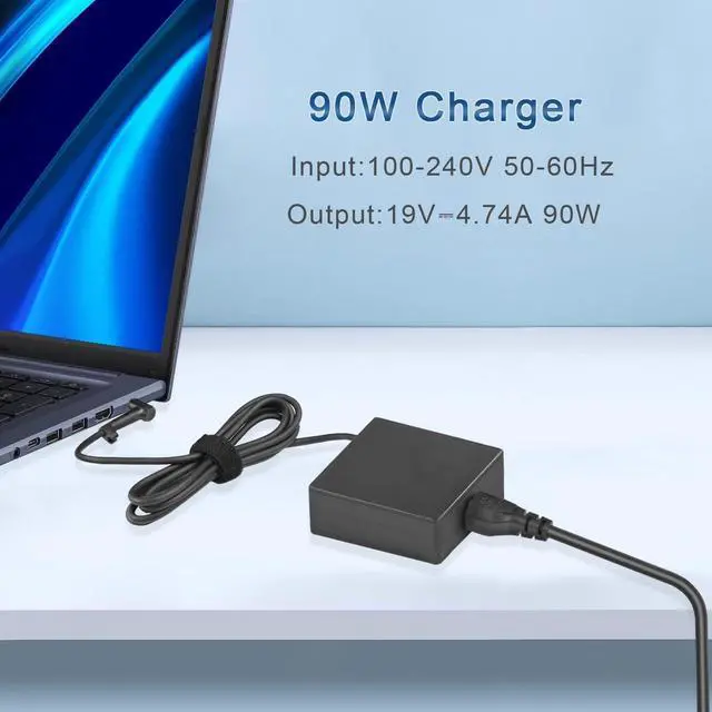 Alt view image 3 of 5 - 90W Laptop Charger Compatible with MSI Modern 15 14 MSI Summit E15 E14 MS-14D2 MS-14C4 MS-15H1 MS-15H2 Power Supply Compatible with Asus 90w Charger adp-90le b adp-90yd d 4.5 * 3.0mm Connector