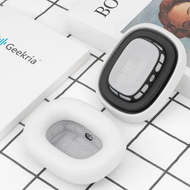 Alt view image 5 of 5 - Geekria Elite Sheepskin Replacement Ear Pads for Apple AirPods MAX (A2096)/ MAX2 (A3184) Headphones Ear Cushions, Repair Parts (Grey)