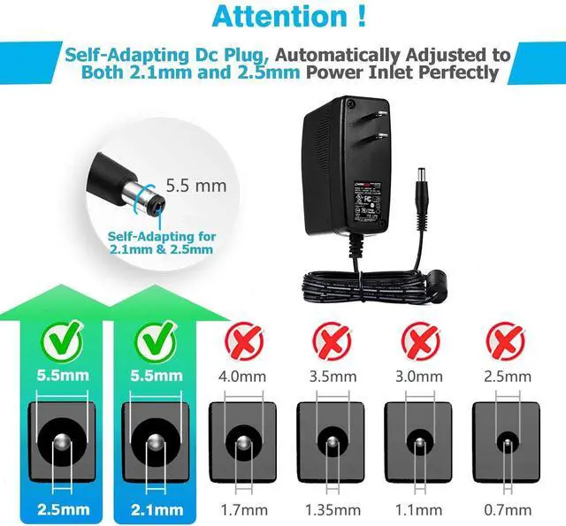 Alt view image 2 of 5 - CHANZON 12V 2A UL Listed 24W AC DC Switching Power Supply Adapter (Input 100-240V, Output 12 Volt 2 Amp 24 Watt 6Ft Cord) Wall Wart Transformer Charger for DC12V CCTV Camera LED Strip Light (5-Pack)