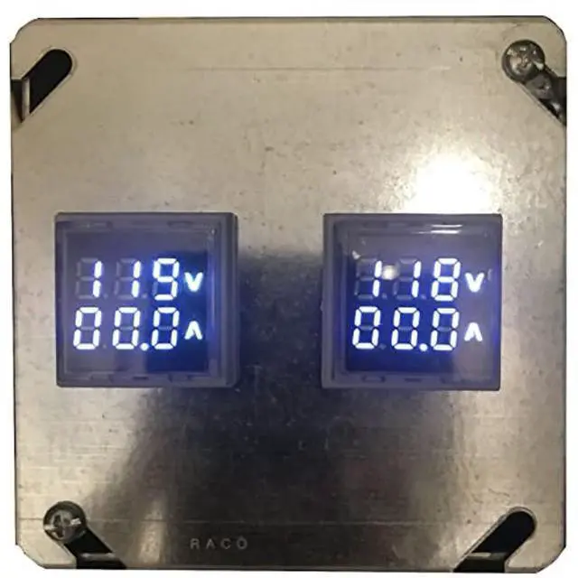Main image of Dual Current/Voltage Meter Panel for Generator Power Monitoring