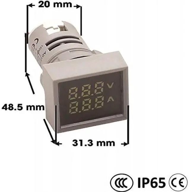 Alt view image 4 of 4 - Dual Current/Voltage Meter Panel for Generator Power Monitoring