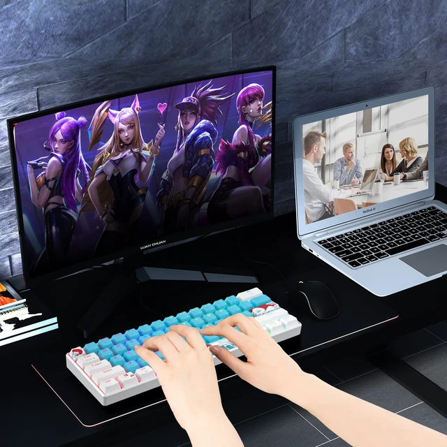 Alt view image 5 of 5 - surmen 60% Mechanical Gaming Keyboard,RGB Compact Wired Keyboard 60 Percent Backlight Anti-ghosting for Windows Laptop PC (61 Blue)