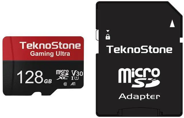 Main image of TEKNOSTONE 128GB Gaming MicroSDXC TF Memory Card with Adapter 1 Pack