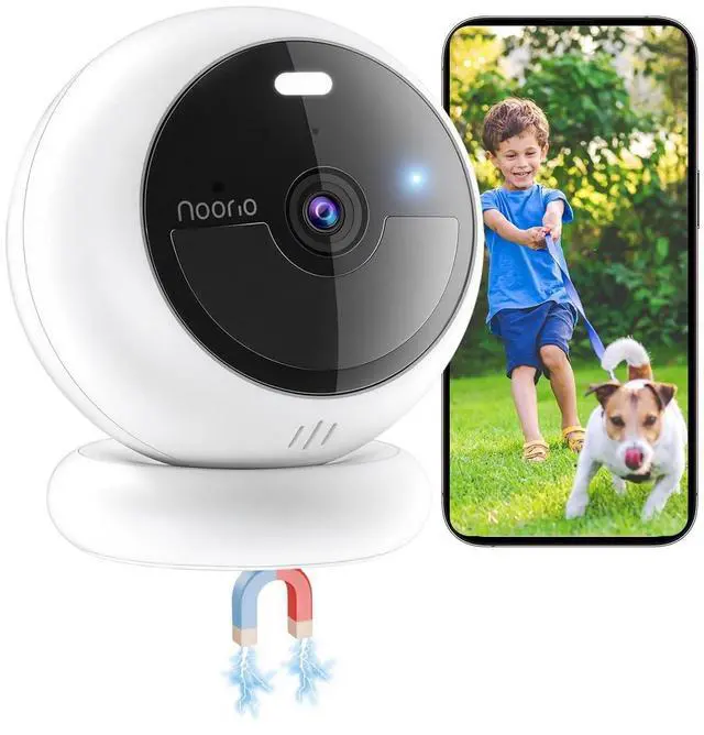Main image of Noorio Security Cameras Wireless Outdoor Magnetic, 1080P Battery Powered Indoor Cameras for Home Security, Smart Motion Detection Outdoor Pet Dog Camera, Free Local Storage MagCam, 2.4G WiFi, B