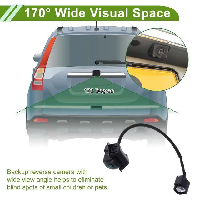 Alt view image 3 of 5 - RATCHROLL Car Park Assist Camera Rear View Backup Reverse Camera for Honda Civic Sedan 2016 2017 2018 2019 No.39530-TBA-A1 1 Pc