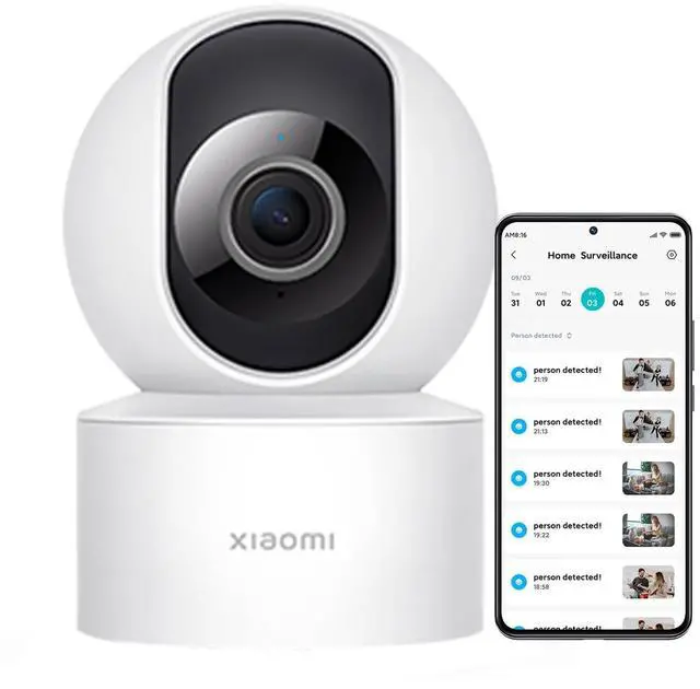 Main image of XIAOMI Smart Camera C200, 1080p Home Security Camera with 360 View, AI Human Detection, Infrared Night Vision with No Visible Light, 2-Way Audio, SD & Cloud Storage, Indoor Wireless Wi-Fi Camer