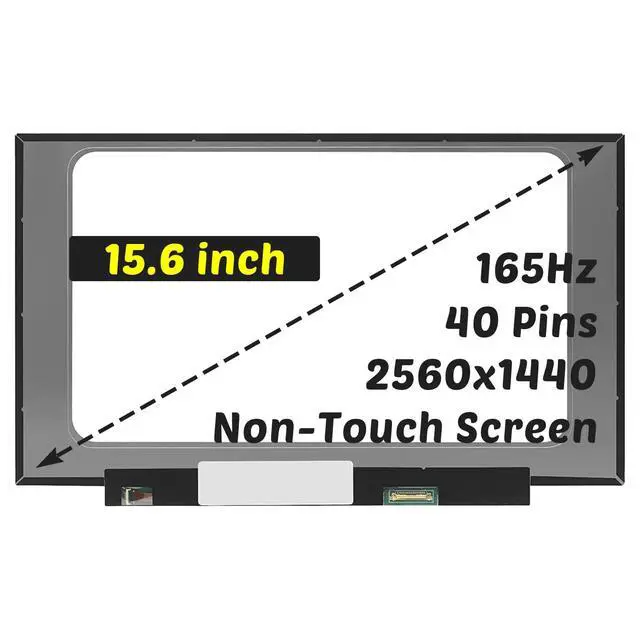 Alt view image 2 of 5 - HOULISE Replacement for Lenovo Legion 5 15ARH7 15IAH7H 15ARP8 LOQ 15IRH8 for Legion S7 15ACH6 2560x1440 15.6" 40 Pins 165HZ LED LCD Screen Laptop Digitizer Display Panel (for Non-Touch Screen Onl