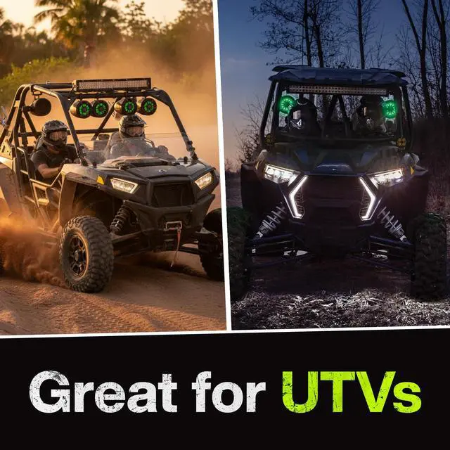 Alt view image 3 of 5 - Garmin Tread EX Off-Road Audio System for UTVs, SxS, Golf Carts, Boats and Any Outdoor, Powersport or Utility Vehicle ^^ Rugged IP67 Design with Multiple Audio Sources and Custom LED Speakers