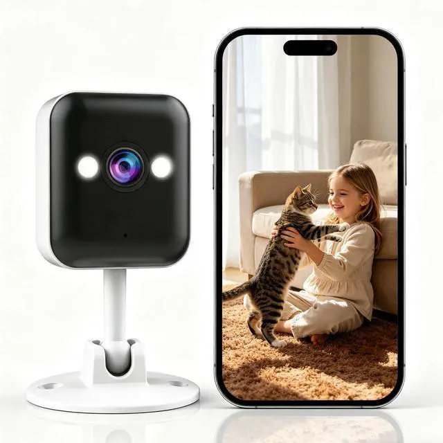 Main image of JOOAN 2K Indoor Outdoor Security Camera, 2.4G WiFi, IP66 Waterproof, Motion Detection, 2-Way Audio, Color Night Vision, for Baby/Elderly/Cat/Dog, Multi-User Shared, Local & Cloud Storage, Plug-in