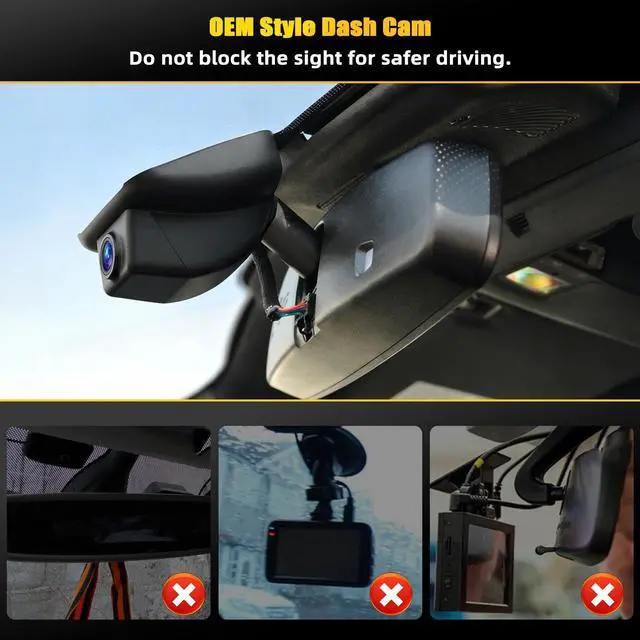 Alt view image 4 of 5 - SIXTOP 4K Dash Cam for Mazda CX5 CX-5 2019-2025 & Mazda CX-9 2020-2024 2.5 S, OEM Factory Look Front Camera, WiFi & App Control,Night Vision, G-Sensor Loop Recording, Easy to Use