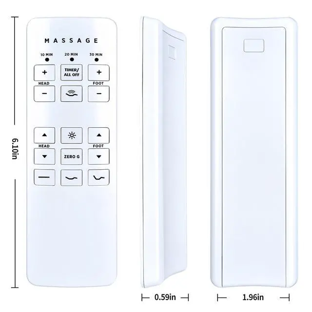 Alt view image 4 of 4 - PZL RF258C Replacement Adjustable Bed Remote Control for Serta Motion Perfect II III, for OKIN 79016 76398 Ergomotion V330 V400 E6 Adjustable Bed Base