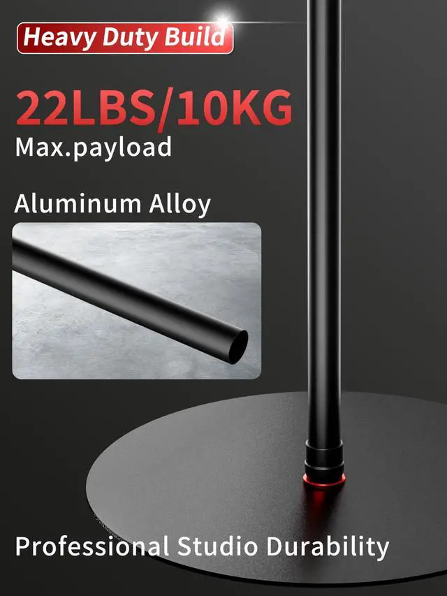 Alt view image 5 of 5 - IFOOTAGE Cobra RB-A500 Professional Camera Aluminium Monopod, Heavy-Duty Floor Stand with Weighted Base, Adjustable Height, Light Stand for Studio, Base Diameter: 50 cm / 19.7 in