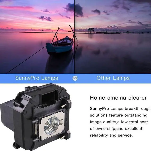 Alt view image 2 of 5 - SunnyPro V13H010L60 Projector lamp ELPLP60 Compatible for Epson Brightlink 425Wi Brightlink 430i Brightlink 435Wi EB-420 EB-425W EB-900 EB-905 EB-93 EB-93e EB-95