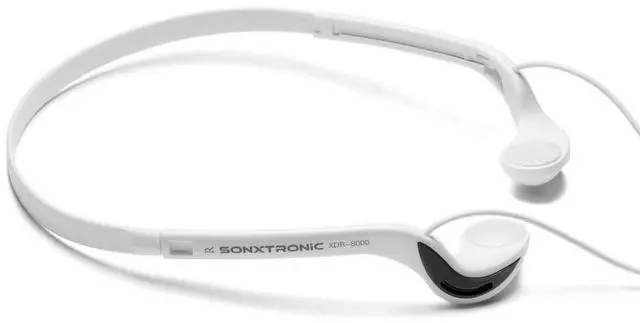 Alt view image 3 of 5 - SONXTRONIC White ICE Xdr-8001 Vertical in Ear Ultralight Sport Running Headband Headphones (mdr-w08l Style White and Silver)