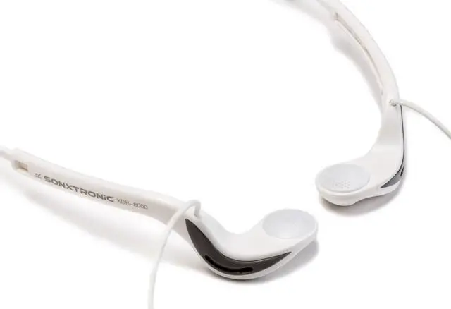 Alt view image 4 of 5 - SONXTRONIC White ICE Xdr-8001 Vertical in Ear Ultralight Sport Running Headband Headphones (mdr-w08l Style White and Silver)