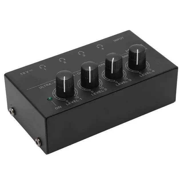 Alt view image 4 of 5 - DAUERHAFT Professional 4-Channel Ultra Low Noise Headphone Amplifier Multi-Channel Splitter US Plug 100-240V Power Adapter ha400 headphone amplifier Amplificadores