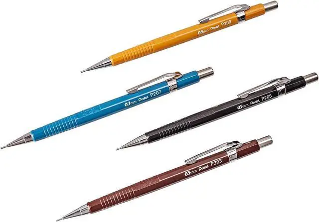 Alt view image 3 of 3 - Pentel P200 Series mechanical pencil 0.7mm lead, 1 pack of 12 pencils, Blue
