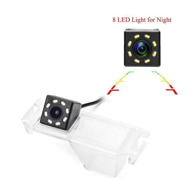 Alt view image 2 of 5 - Aqkiweys Backup Camera(White) for Hyundai Elantra i30 Coupe S3/Tuscani/Tiburon Genesis Veloster Kia Soul Chevrolet Chevy Cruze, License Plate Light Replacement, Night Vision, Wide Angle, HD, IP69